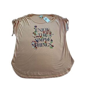 TRUSELF WOMEN’S XLARGE “ENJOY THE SIMPLE THINGS” Top